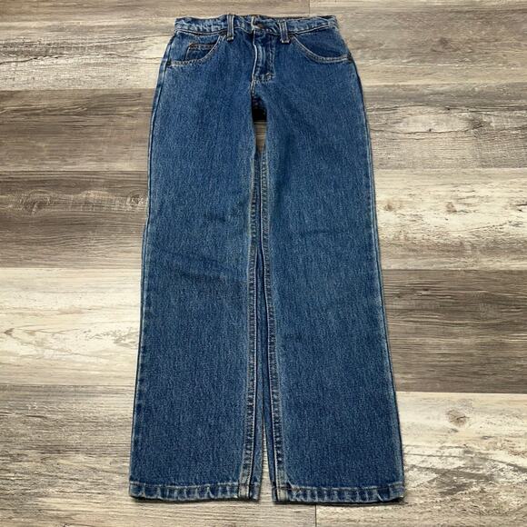 Vintage 90s Levi's 506 Mid Blue Boys 11 22x25.5 Straight‎ Jeans Orange Tab USA - Picture 2 of 13